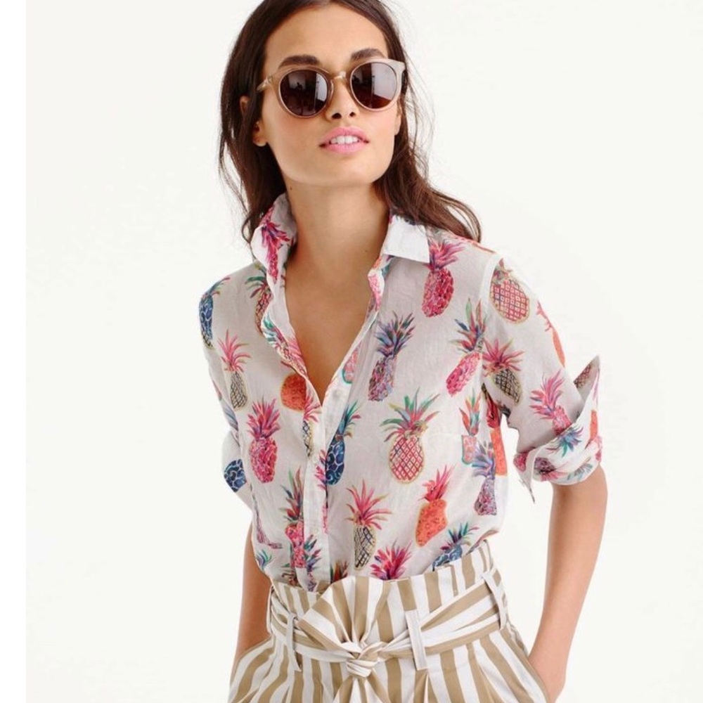 Popover in Ratti Painted Pineapple J. Crew top